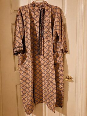 Handmade Women's Art Silk Floral Kimono Robes Gown Cover-Up Beach Dress